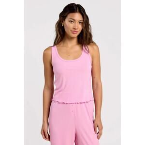 Nuuds Mini Rib Tank in Bubblegum Pink Sleepwear Pajama Top
